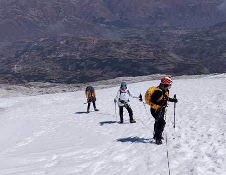 Climb to huascaran mountain